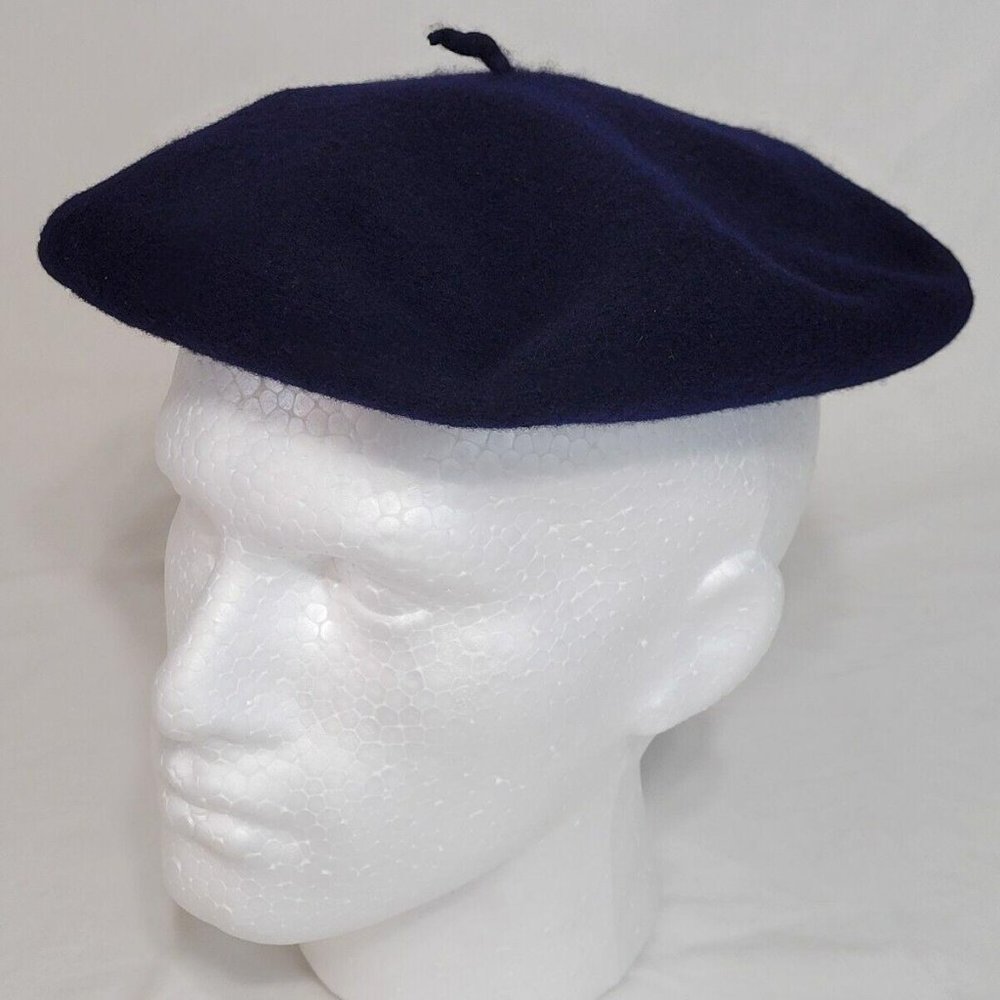 Preston & York Blue Beret Hat - Soft Wool Felt - One Size - South Africa Vintage